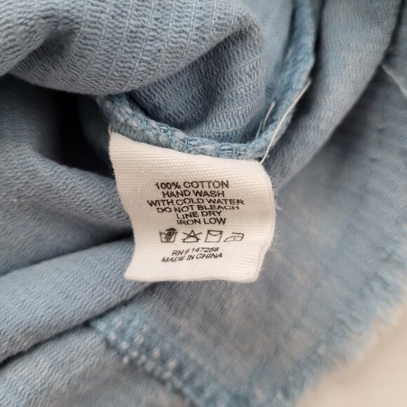 Simply Southern Jacket Distressed Blue Corduroy Long Sleeve Button Medium Boho - Picture 8 of 12